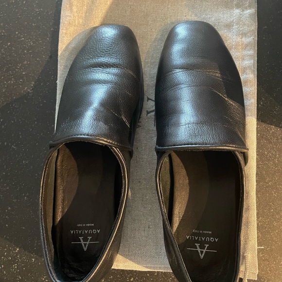 Aquatalia Revy Weatherproof Loafer Women’s size 6, Black Nappa Soft Leather. - Picture 3 of 5